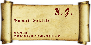 Murvai Gotlib névjegykártya